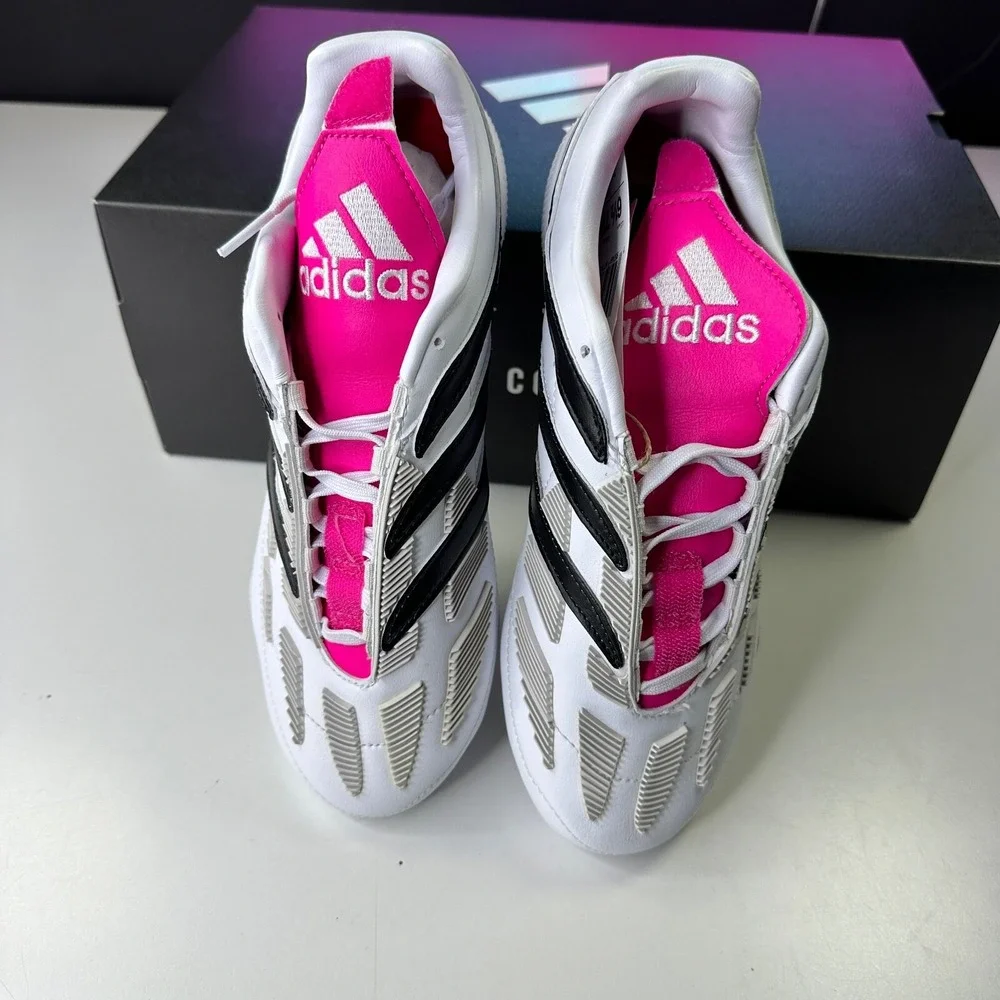 Adidas Predator Precision.1 Mens FG Soccer Cleats Size 7 White Pink ID6785